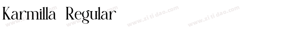 Karmilla-Regular字体转换