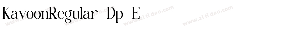 KavoonRegular-Dp7E字体转换