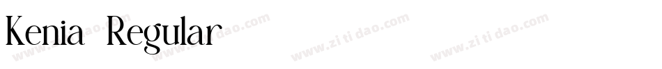Kenia-Regular字体转换