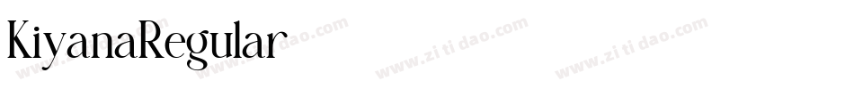 KiyanaRegular字体转换