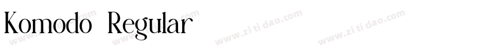 Komodo-Regular字体转换