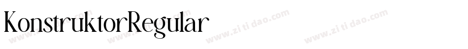 KonstruktorRegular字体转换