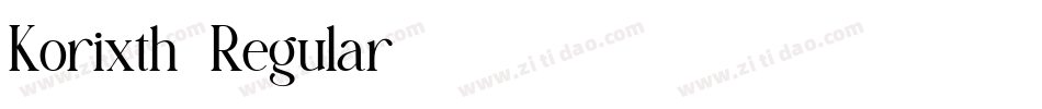 Korixth-Regular字体转换
