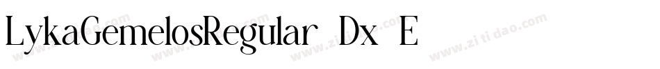 LykaGemelosRegular-Dx1E字体转换 LykaGemelosRegular-Dx1E字体转换