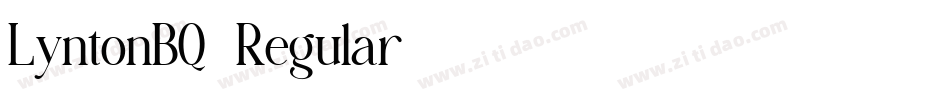 LyntonBQ-Regular字体转换