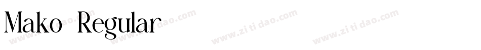 Mako-Regular字体转换