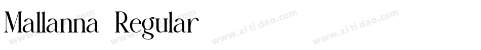 Mallanna-Regular字体转换
