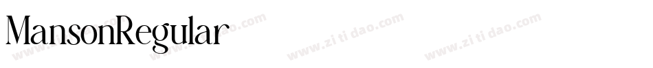 MansonRegular字体转换
