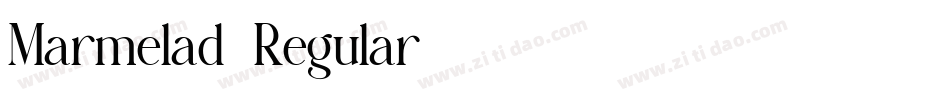 Marmelad-Regular字体转换