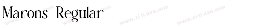Marons-Regular字体转换