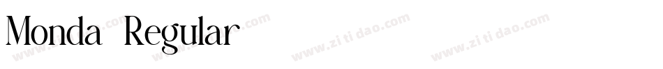 Monda-Regular字体转换