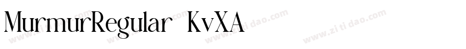 MurmurRegular-KvXA字体转换