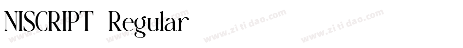 NISCRIPT-Regular字体转换 NISCRIPT-Regular字体转换