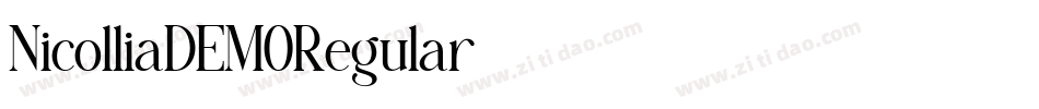NicolliaDEMORegular字体转换