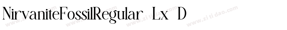 NirvaniteFossilRegular-Lx5D字体转换