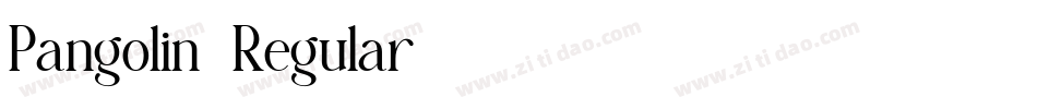 Pangolin-Regular字体转换