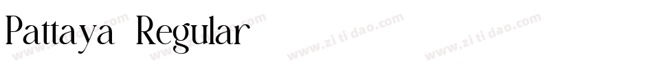 Pattaya-Regular字体转换