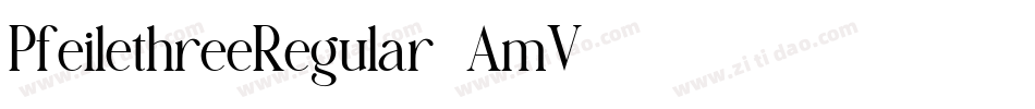 PfeilethreeRegular-AmV7字体转换