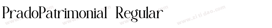 PradoPatrimonial-Regular字体转换