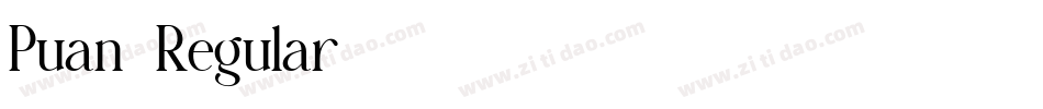 Puan-Regular字体转换