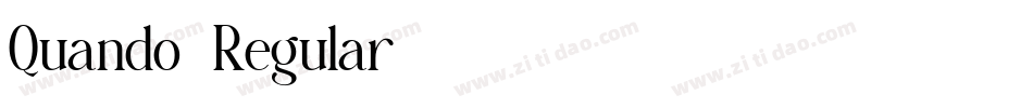 Quando-Regular字体转换