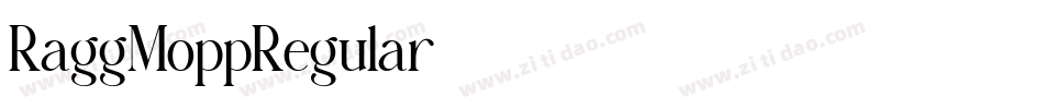 RaggMoppRegular字体转换