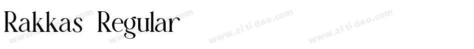 Rakkas-Regular字体转换