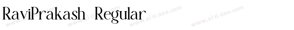 RaviPrakash-Regular字体转换