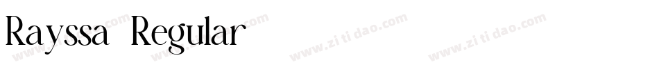 Rayssa-Regular字体转换