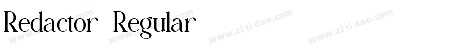 Redactor-Regular字体转换
