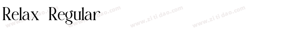 Relax-Regular字体转换