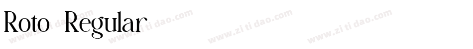 Roto-Regular字体转换