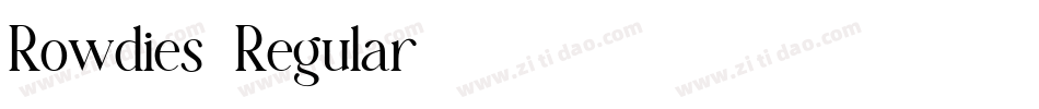 Rowdies-Regular字体转换