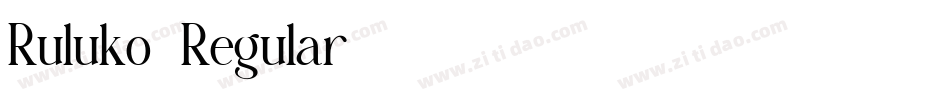 Ruluko-Regular字体转换