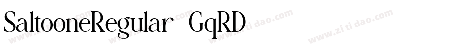SaltooneRegular-GqRD字体转换