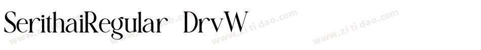 SerithaiRegular-DrvW字体转换
