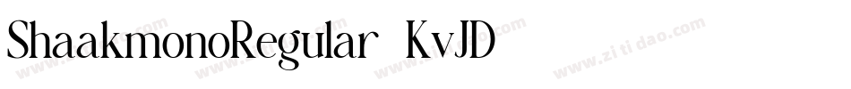 ShaakmonoRegular-KvJD字体转换