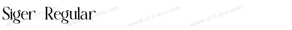 Siger-Regular字体转换
