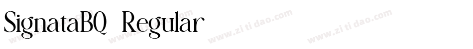 SignataBQ-Regular字体转换