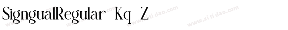 SigngualRegular-Kq2Z字体转换