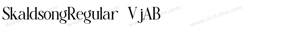 SkaldsongRegular-VjAB字体转换