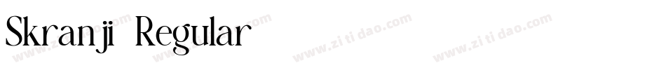 Skranji-Regular字体转换