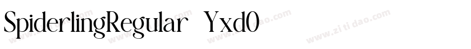 SpiderlingRegular-YxdO字体转换