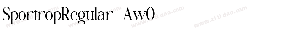 SportropRegular-AwO6字体转换