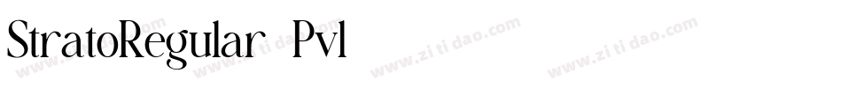 StratoRegular-Pvl7字体转换