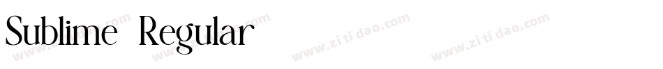 Sublime-Regular字体转换