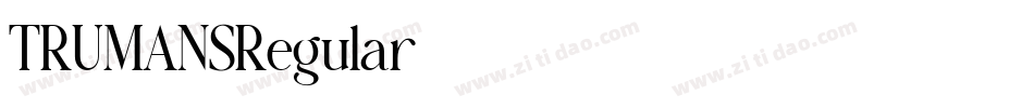 TRUMANSRegular字体转换