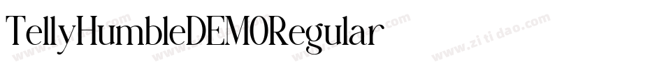 TellyHumbleDEMORegular字体转换