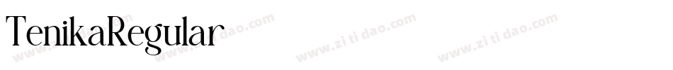 TenikaRegular字体转换