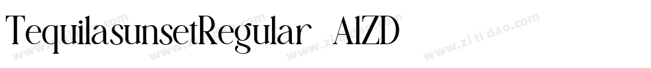 TequilasunsetRegular-AlZD字体转换